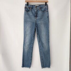 Madewell The Perfect Vintage Jeans‎ raw hem skinny jeans womens size 26
